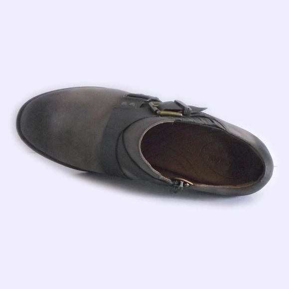 Clarks Indigo Grey Nubuck Leather Booties Size 10 - Picture 7 of 8